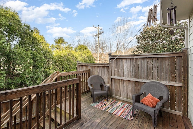 view of wooden terrace