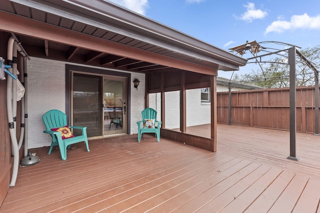 view of wooden deck