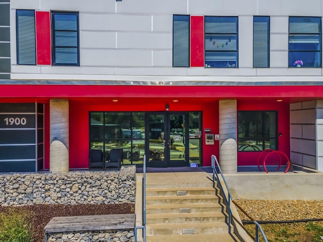 entrance to property with french doors