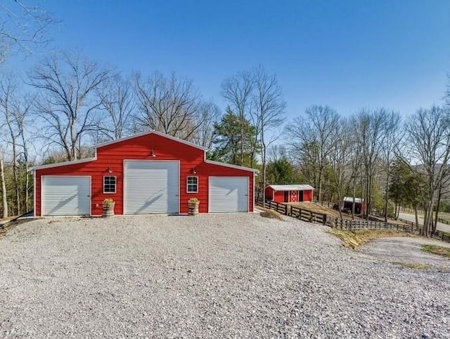 view of outdoor structure with a garage