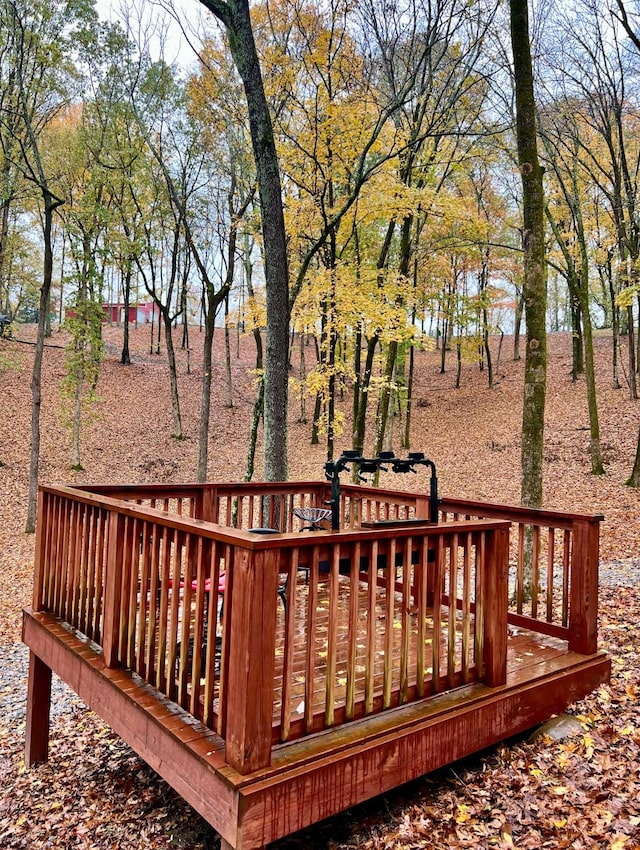 view of wooden deck