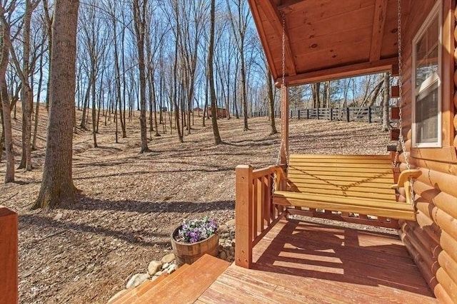 view of wooden deck