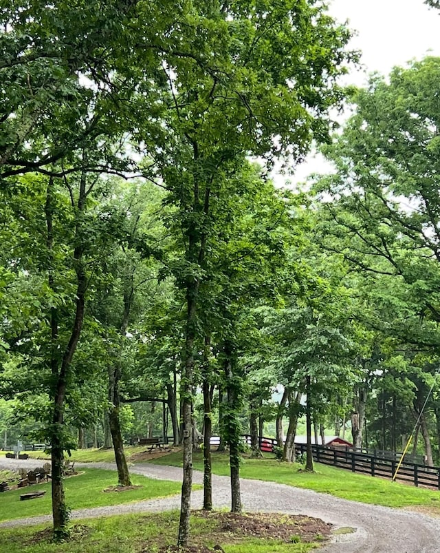 view of home's community featuring a lawn