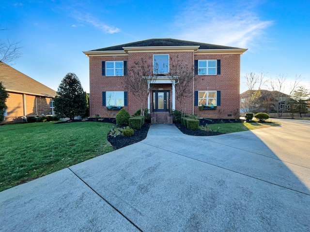 view of front of house with a front yard