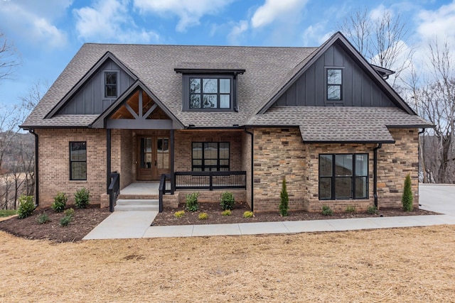 craftsman-style house with covered porch