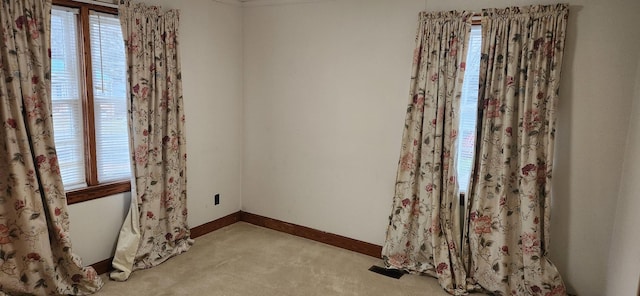 view of carpeted empty room