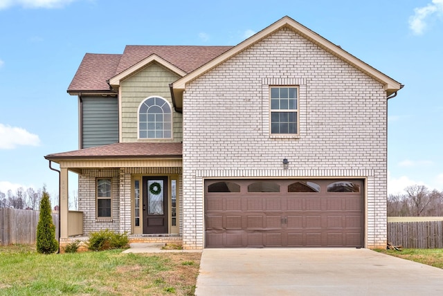 front facade featuring a garage