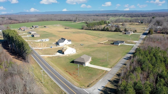 bird's eye view featuring a rural view