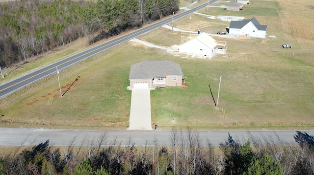 bird's eye view featuring a rural view