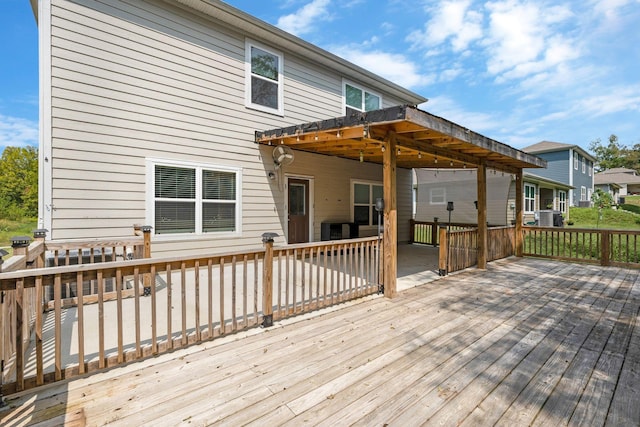 view of wooden terrace