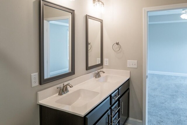 bathroom featuring vanity