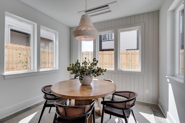 view of dining room