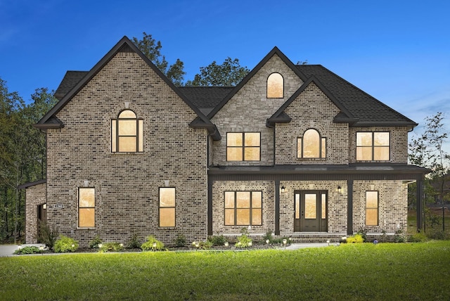 view of front of property with a front yard