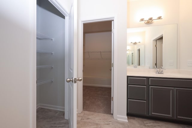 bathroom with vanity