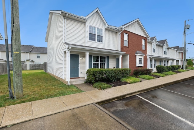 view of property with a front yard