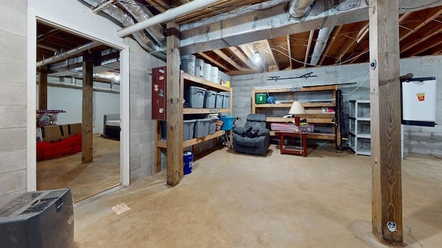 view of basement