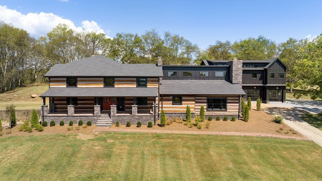 view of front of house featuring covered porch