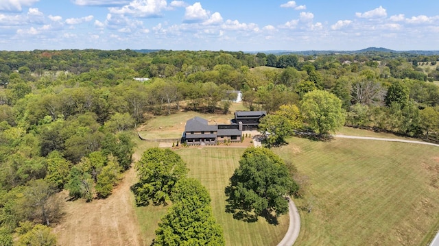 aerial view featuring a rural view