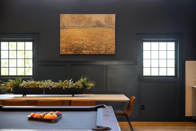 dining room with plenty of natural light