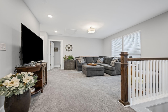 view of carpeted living room