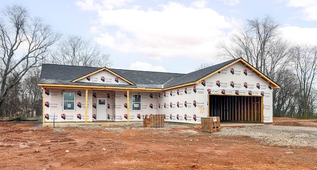 view of unfinished property