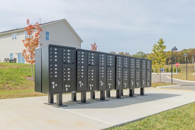 view of community featuring mail boxes