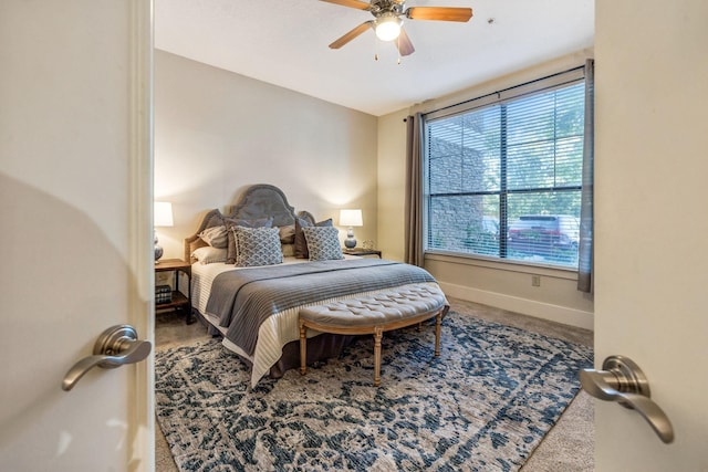 bedroom with ceiling fan