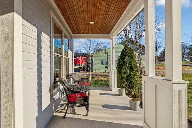 view of patio / terrace with a porch