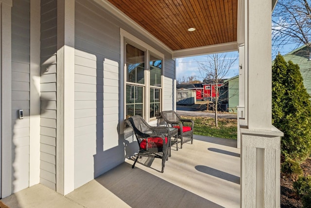 view of patio with covered porch