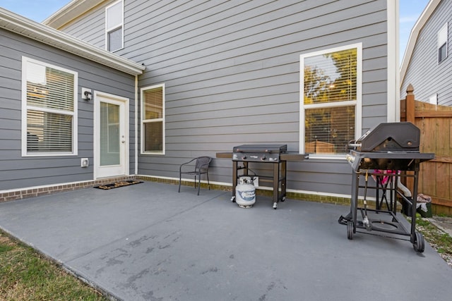 view of patio / terrace featuring grilling area