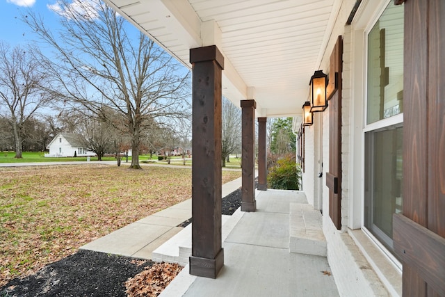 view of patio / terrace with a porch