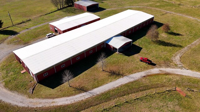 aerial view with a rural view