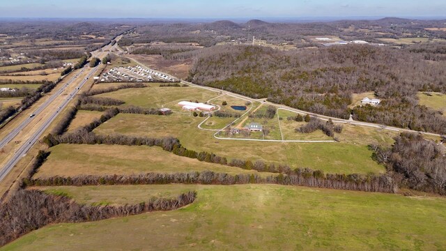 drone / aerial view featuring a rural view