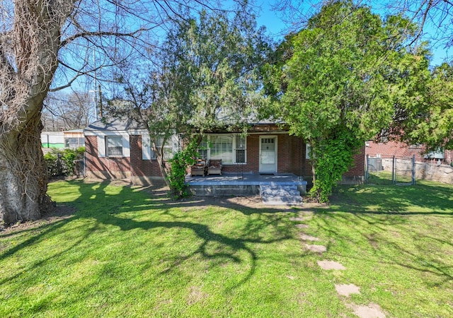 exterior space with a front lawn