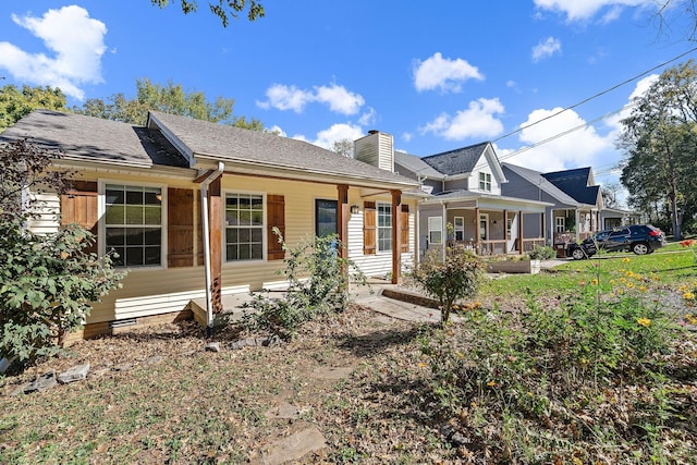 view of front of property with a porch