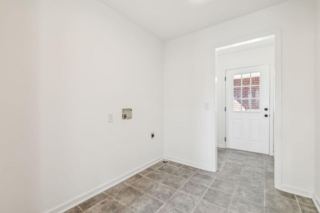 laundry area with hookup for an electric dryer and hookup for a washing machine