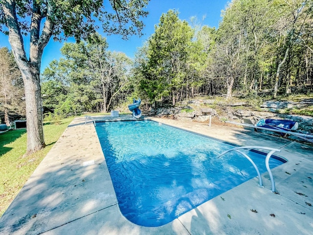 view of pool with a patio area