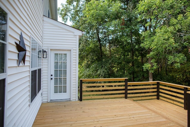 view of wooden terrace