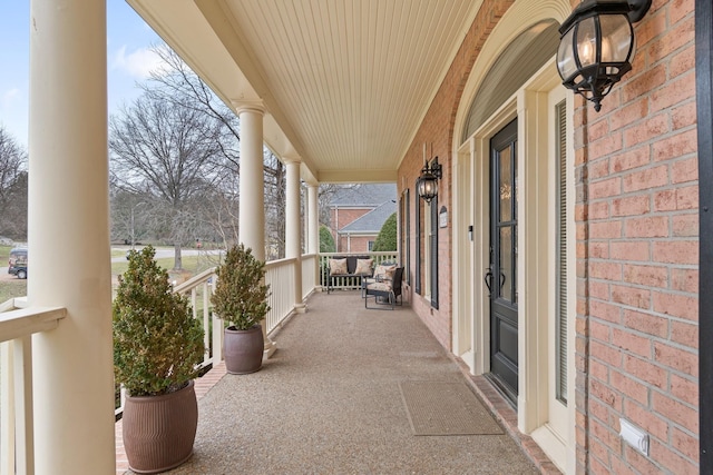 view of patio / terrace with a porch