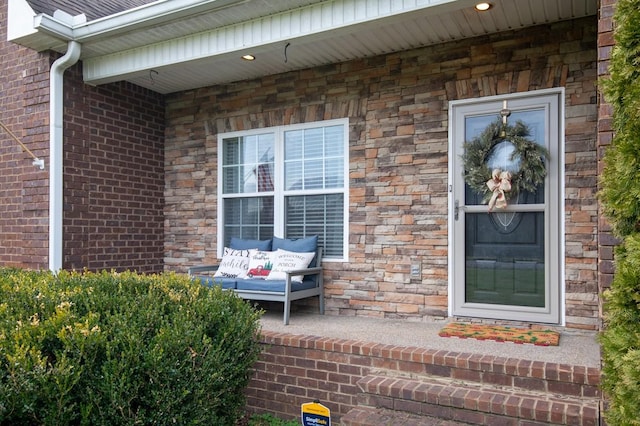 view of doorway to property