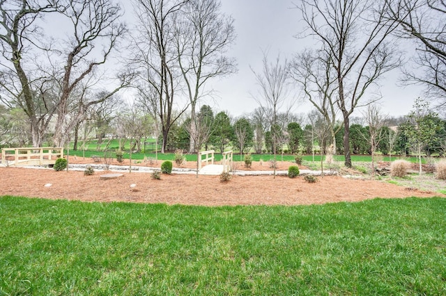 view of play area featuring a yard