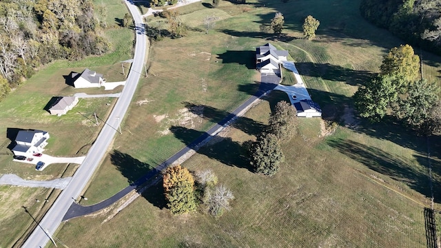 bird's eye view with a rural view