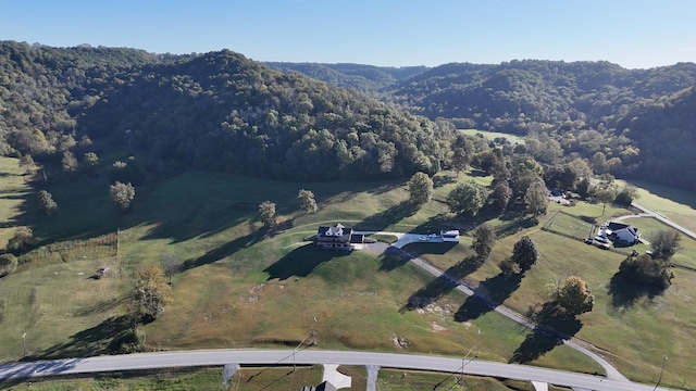 drone / aerial view with a rural view