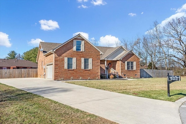 view of property featuring a front yard