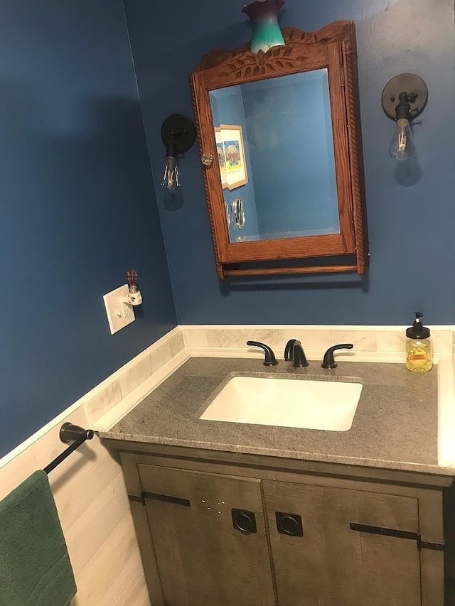 bathroom featuring vanity