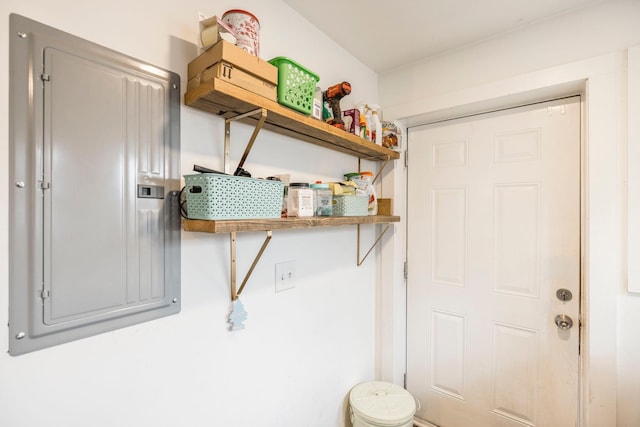 laundry room featuring electric panel