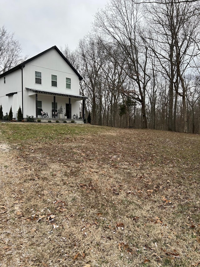 exterior space featuring covered porch