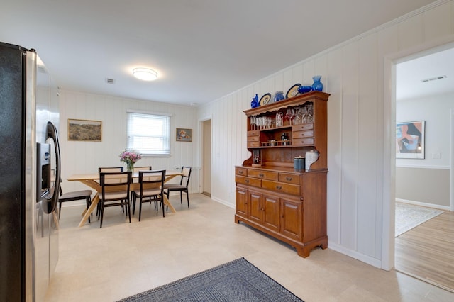 view of dining room