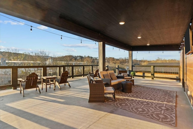 view of patio with outdoor lounge area