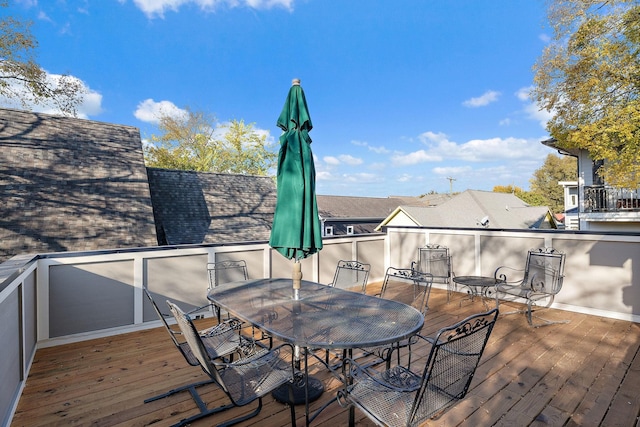 view of wooden terrace